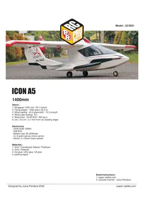 [Paper Replika] Icon A5 RC Seaplane-52纸模网 - 海量纸模型图纸下载