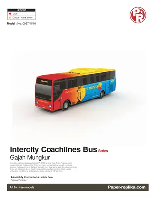 [Paper Replika] Intercity Coachlines Bus-52纸模网 - 海量纸模型图纸下载