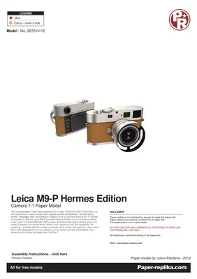 [Paper Replika] Leica M9-P Edition Hermès Camera-52纸模网 - 海量纸模型图纸下载