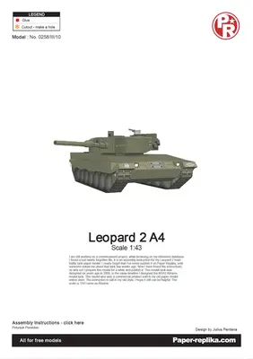[Paper Replika] Leopard 2A4-52纸模网 - 海量纸模型图纸下载