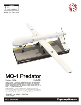 [Paper Replika] MQ-1 Predator-52纸模网 - 海量纸模型图纸下载