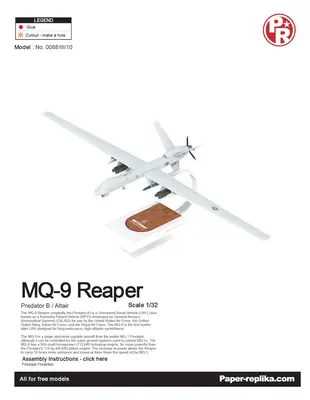 [Paper Replika] MQ-9 Reaper-52纸模网 - 海量纸模型图纸下载