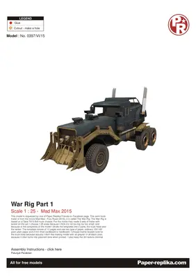 [Paper Replika] Mad Max Fury Road - War Rig-52纸模网 - 海量纸模型图纸下载