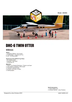 [Paper Replika] Micro RC Twin Otter 650mm-52纸模网 - 海量纸模型图纸下载