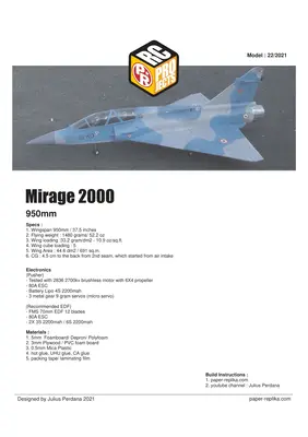 [Paper Replika] Mirage 2000 RC Plane-52纸模网 - 海量纸模型图纸下载