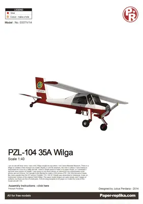 [Paper Replika] PZL-104 35A Wilga-52纸模网 - 海量纸模型图纸下载