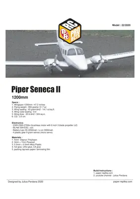 [Paper Replika] Piper Seneca RC Plane-52纸模网 - 海量纸模型图纸下载