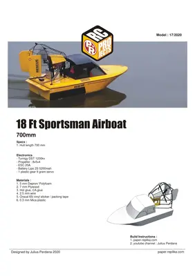 [Paper Replika] RC Airboat Plans-52纸模网 - 海量纸模型图纸下载