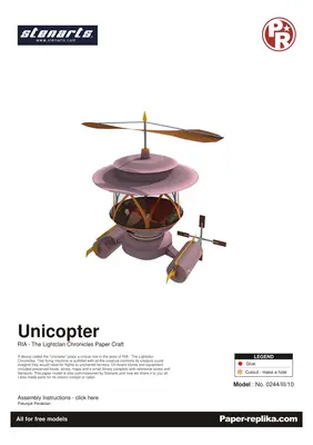 [Paper Replika] RIA - The Lightclan Chronicles - Unicopter-52纸模网 - 海量纸模型图纸下载