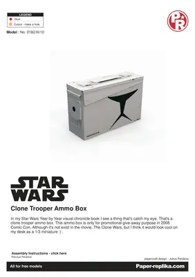 [Paper Replika] Star Wars - Clone Trooper Ammo Box-52纸模网 - 海量纸模型图纸下载