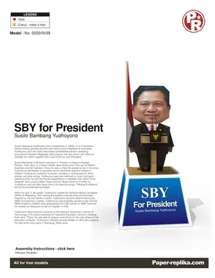 [Paper Replika] Susilo Bambang Yudhoyono-52纸模网 - 海量纸模型图纸下载