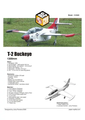 [Paper Replika] T-2 Buckeye RC Plane-52纸模网 - 海量纸模型图纸下载