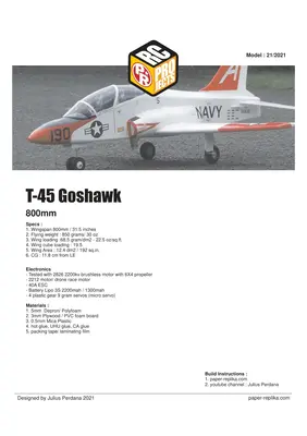 [Paper Replika] T-45 Goshawk RC Plane-52纸模网 - 海量纸模型图纸下载