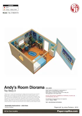 [Paper Replika] Toy Story - Andy's Room Diorama-52纸模网 - 海量纸模型图纸下载