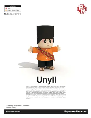 [Paper Replika] Unyil - Puppet Show Character-52纸模网 - 海量纸模型图纸下载