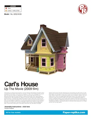 [Paper Replika] Up - Carl's Flying House-52纸模网 - 海量纸模型图纸下载