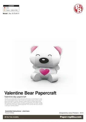[Paper Replika] Valentine Bear-52纸模网 - 海量纸模型图纸下载