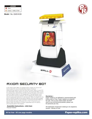[Paper Replika] WALL-E - Axiom Security Bot-52纸模网 - 海量纸模型图纸下载