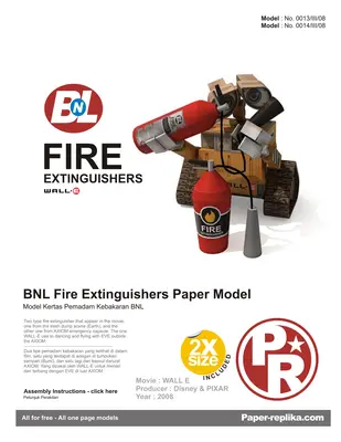 [Paper Replika] WALL-E - Fire Extinguishers-52纸模网 - 海量纸模型图纸下载