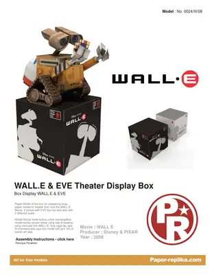 [Paper Replika] WALL-E - Theater Display Box-52纸模网 - 海量纸模型图纸下载