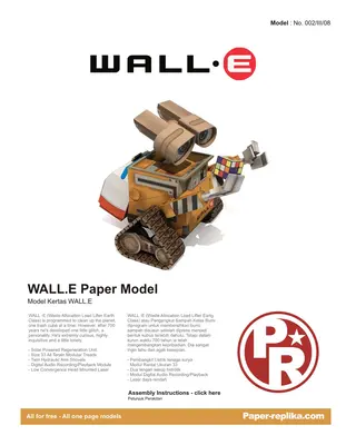 [Paper Replika] WALL-E – WALL.E-52纸模网 - 海量纸模型图纸下载