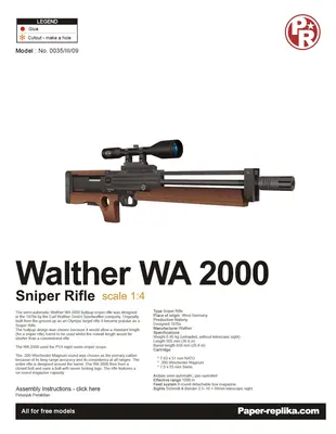 [Paper Replika] Walther WA 2000-52纸模网 - 海量纸模型图纸下载