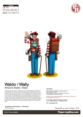 [Paper Replika] Where's Wally - Waldo-52纸模网 - 海量纸模型图纸下载
