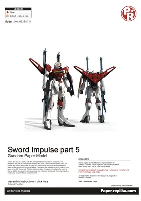 [Paper Replika] ZGMF-X56S-β Sword Impulse Gundam-52纸模网 - 海量纸模型图纸下载