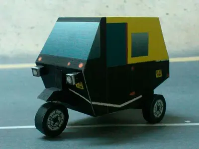 [Peri] Bajaj Tuk Tuk - India - Simplified-52纸模网 - 海量纸模型图纸下载
