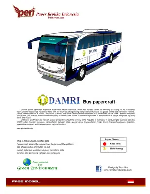 [Peri] DAMRI Bus-52纸模网 - 海量纸模型图纸下载
