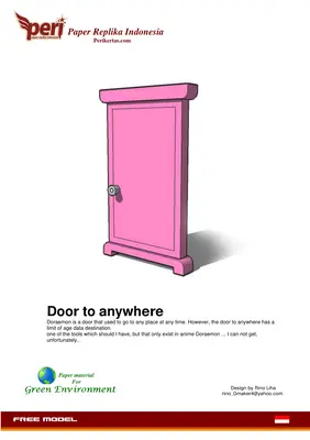 [Peri] Doraemon - Door to anywhere-52纸模网 - 海量纸模型图纸下载