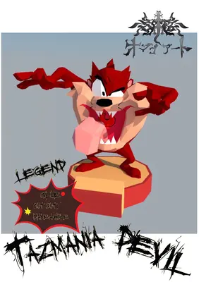 [Peri] Looney Tunes Tasmanian Devil-52纸模网 - 海量纸模型图纸下载