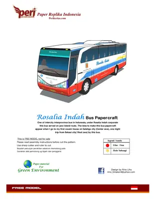 [Peri] Rosalia Indah Coachline Bus-52纸模网 - 海量纸模型图纸下载