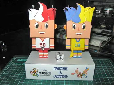 [Peri] Slavek and Slavko - Euro 2012 Mascots-52纸模网 - 海量纸模型图纸下载