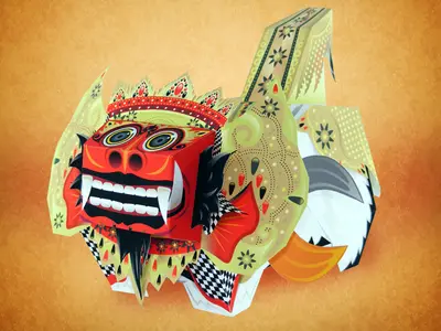 [Salazad] Barong - Bali-52纸模网 - 海量纸模型图纸下载