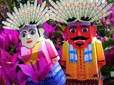 [Salazad] Ondel - Ondel Betawi-52纸模网 - 海量纸模型图纸下载