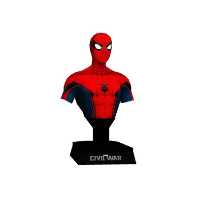 [Unfold Brazil] Captain America Civil War - Spider-Man Bust-52纸模网 - 海量纸模型图纸下载