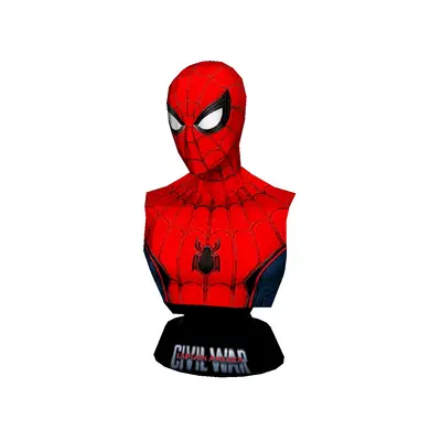 [Unfold Brazil] Captain America Civil War – Spider-Man Bust-52纸模网 - 海量纸模型图纸下载