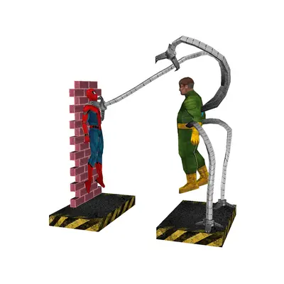 [Unfold Brazil] Spider-Man VS Dr. Octopus-52纸模网 - 海量纸模型图纸下载
