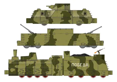 [Best Papermodels] Armoured train OB-3 Pobeda-52纸模网 - 海量纸模型图纸下载