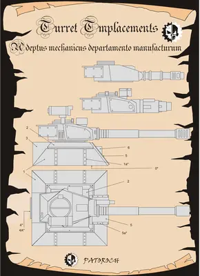 [Elli Patoroch] Warhammer 40K - Turret emplacement-52纸模网 - 海量纸模型图纸下载