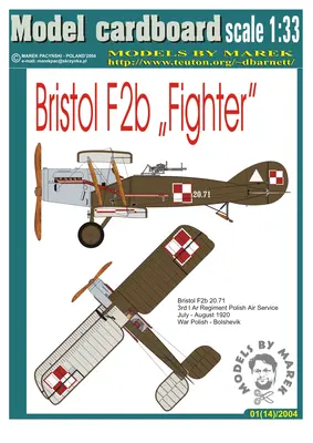 [Model Cardboard] Bristol F2b Fighter 20.71 3rd I Ar Regiment Polish Air Service重涂版-52纸模网 - 海量纸模型图纸下载