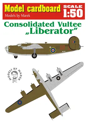 [Model Cardboard] Consolidated Vultee B-24 Liberator-52纸模网 - 海量纸模型图纸下载