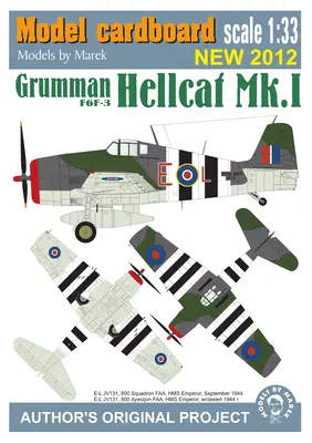 [Model Cardboard] Grumman F6F-3 Hellcat MK.I-52纸模网 - 海量纸模型图纸下载