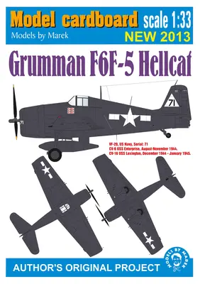 [Model Cardboard] Grumman F6F-5 Hellcat-52纸模网 - 海量纸模型图纸下载