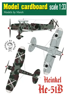 [Model Cardboard] Heinkel He-51B-52纸模网 - 海量纸模型图纸下载