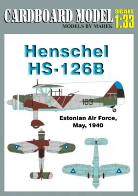 [Model Cardboard] Henschel HS-126B Estonian重涂版-52纸模网 - 海量纸模型图纸下载