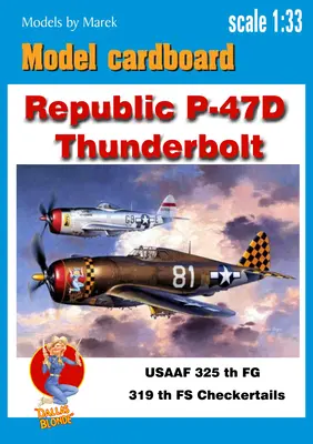 [Model Cardboard] Republic P-47D Thunderbolt Dallas Blonde重涂版-52纸模网 - 海量纸模型图纸下载