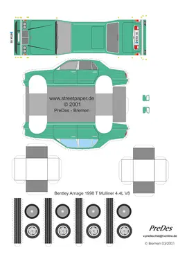 [PreDes] Bentley Arnage-52纸模网 - 海量纸模型图纸下载