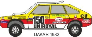 [PreDes] Dakar 1982 - Renault 20 Turbo-52纸模网 - 海量纸模型图纸下载